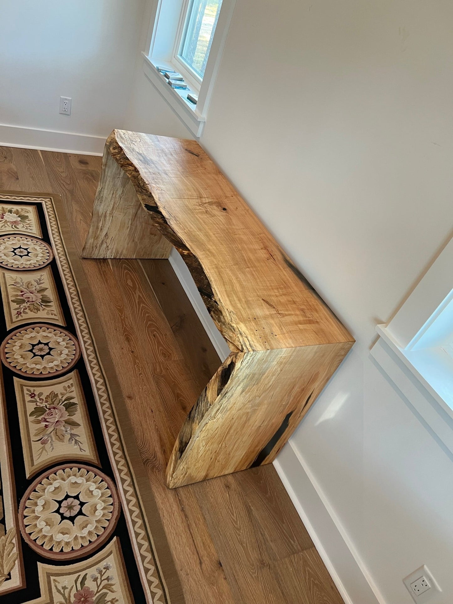 -Custom Solid Hardwood Table, no epoxy