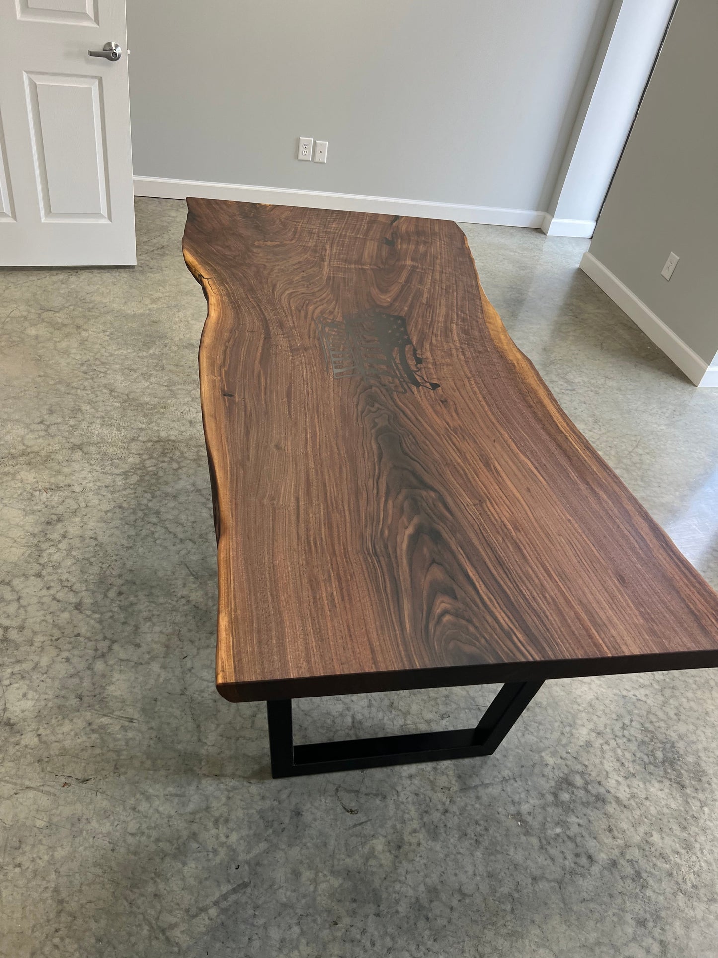 -Custom Solid Walnut Table, no epoxy
