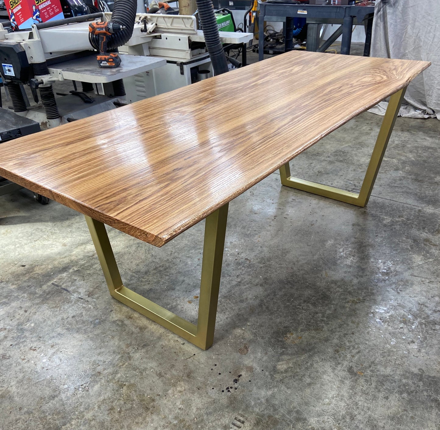 -Custom Solid Hardwood Table, no epoxy