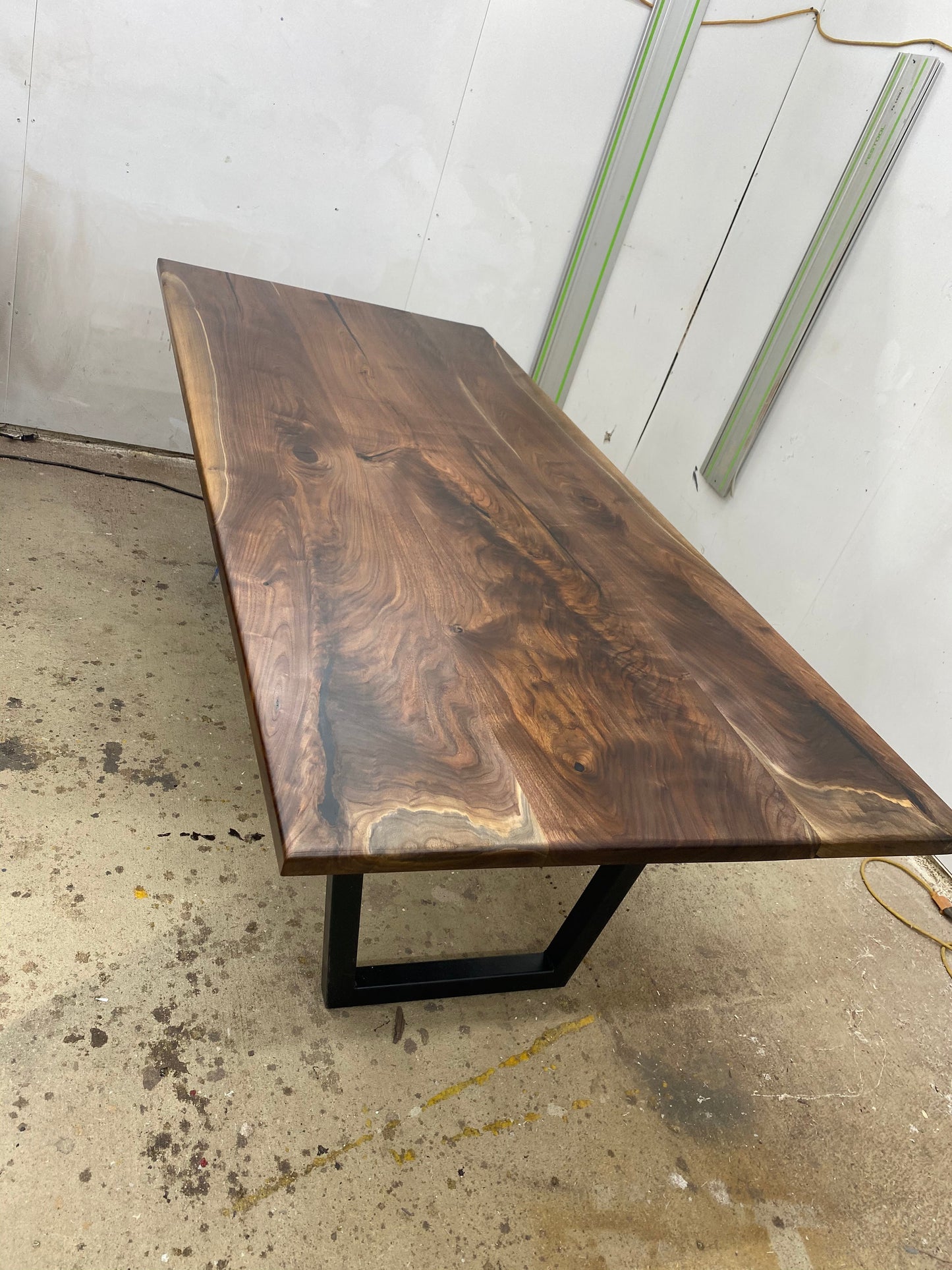 -Custom Solid Walnut Table, no epoxy