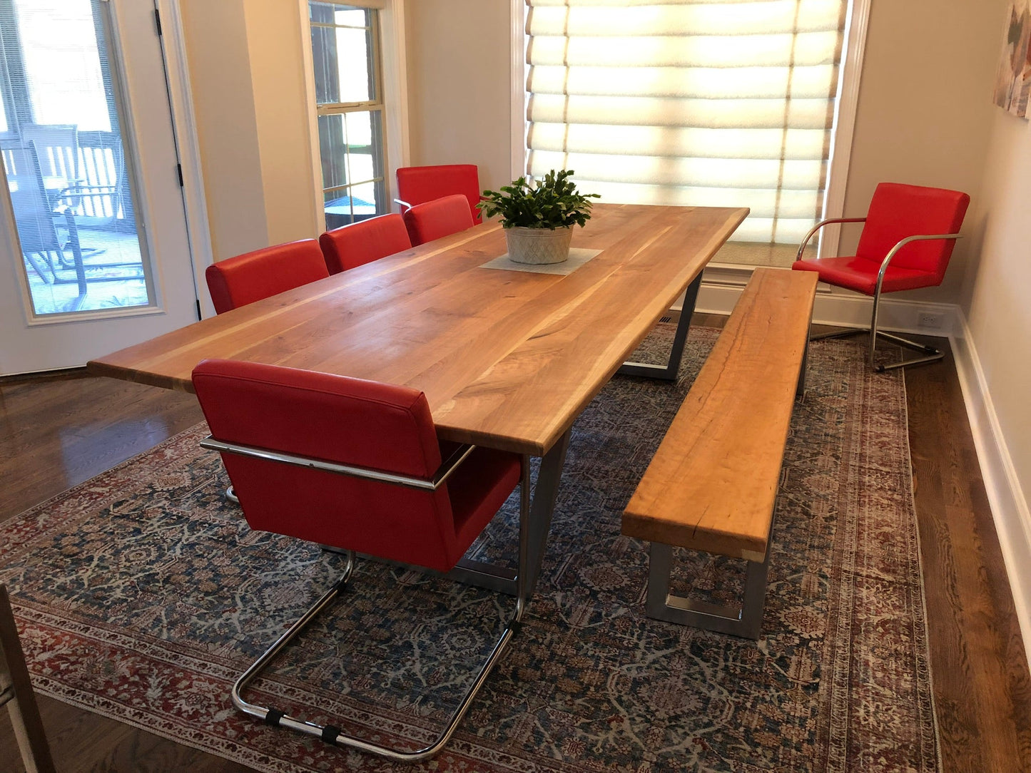 -Custom Solid Hardwood Table, no epoxy