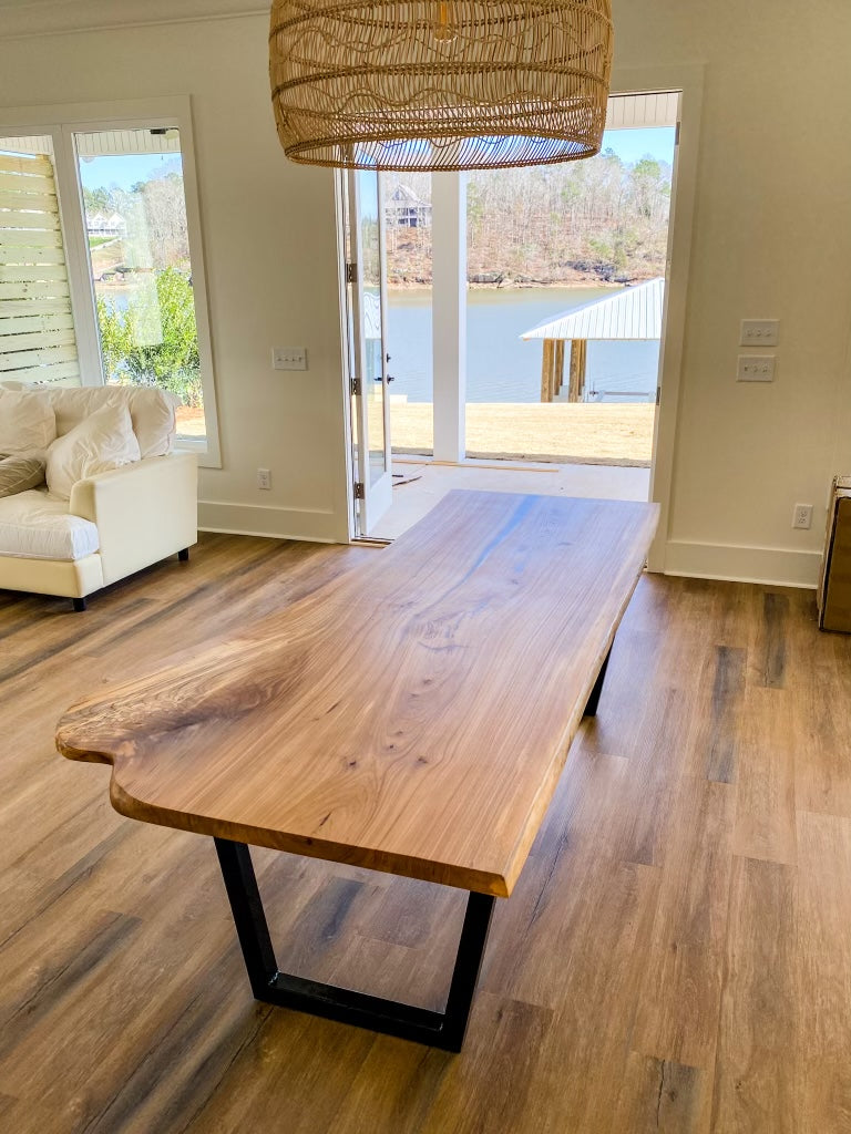 -Custom Solid Hardwood Table, no epoxy