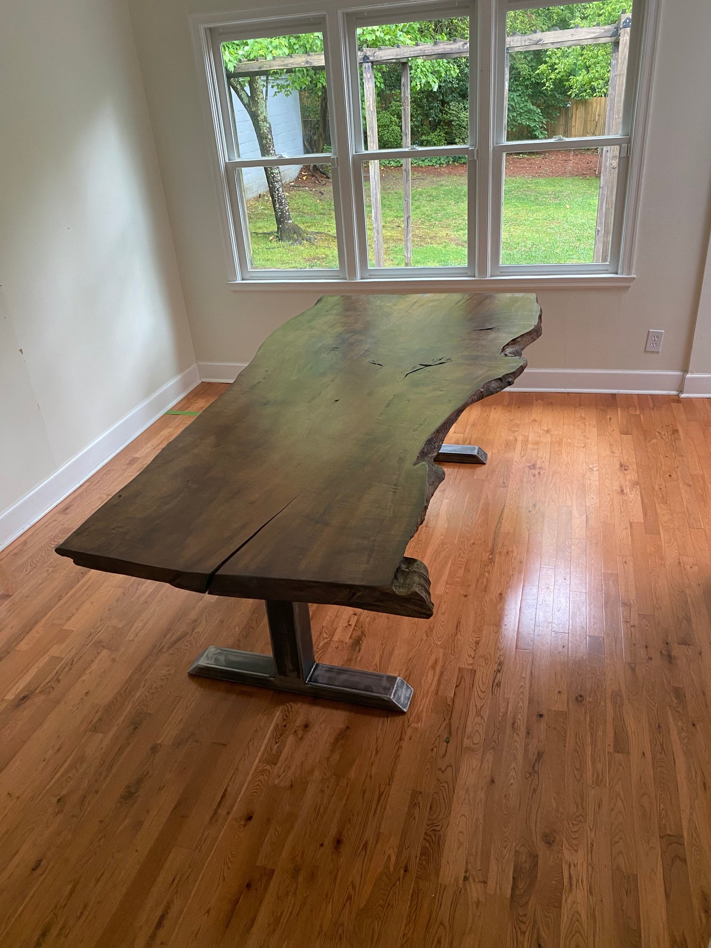 -Custom Solid Hardwood Table, no epoxy