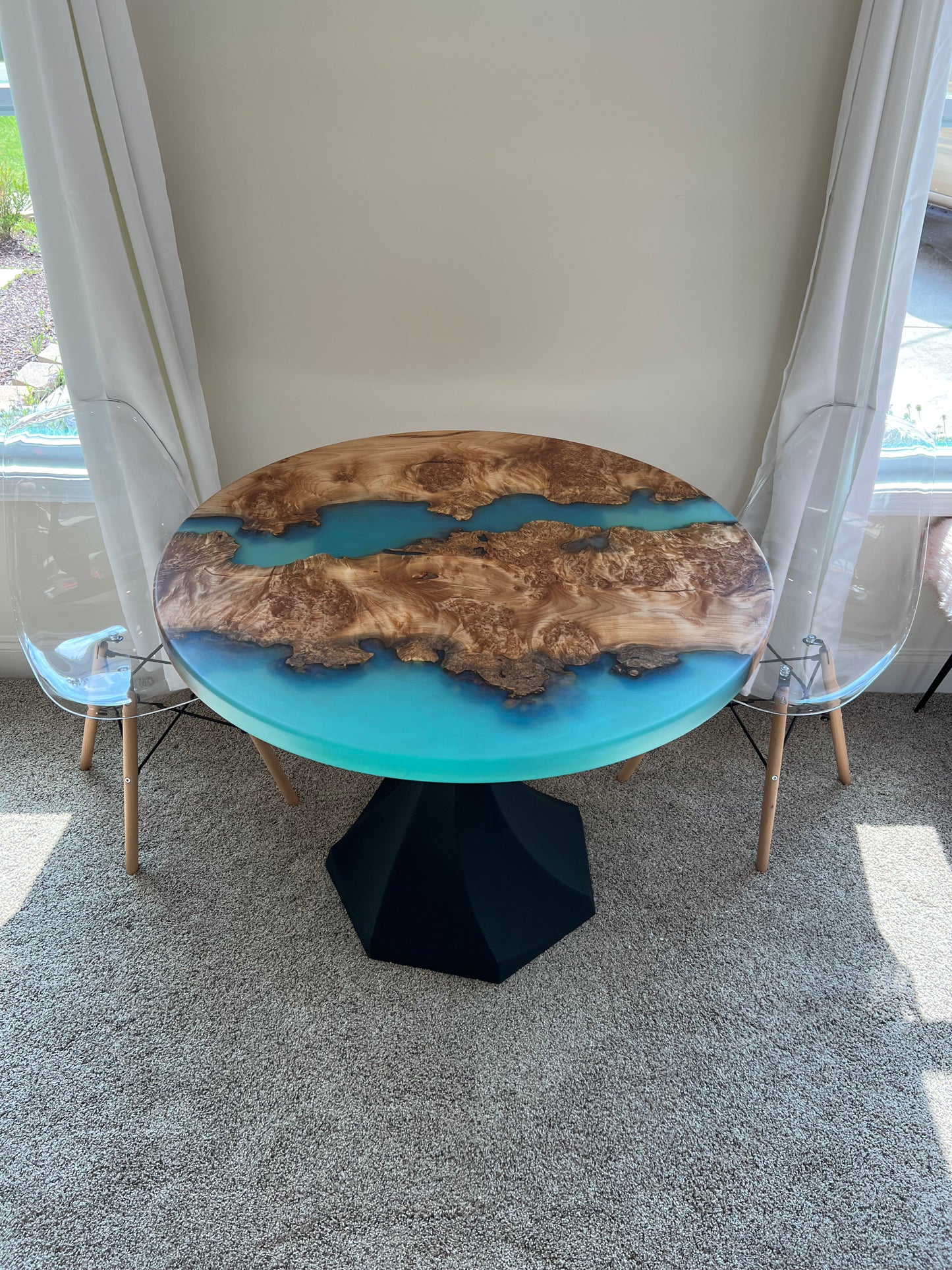 -Custom Maple Burl River Table