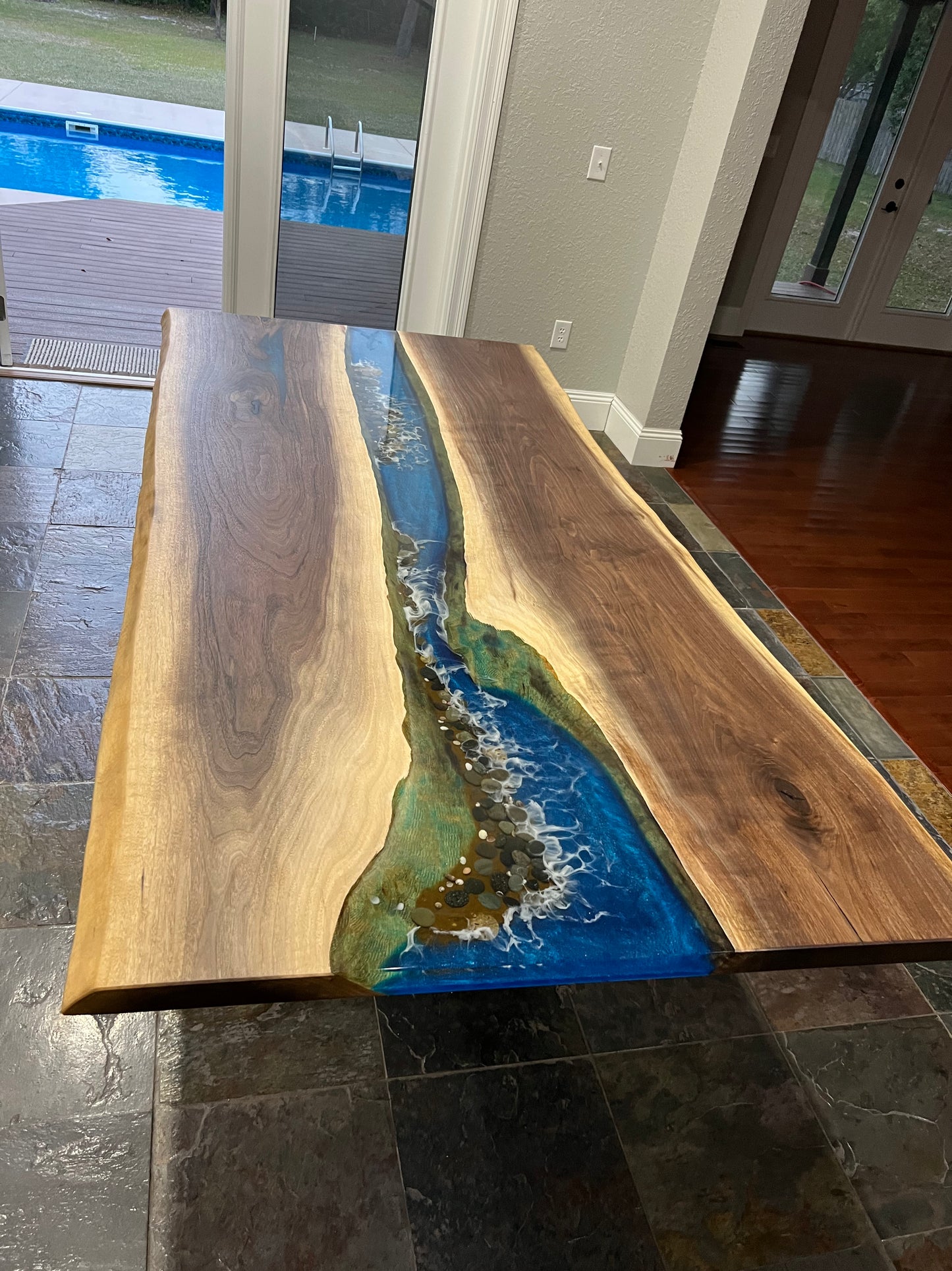 -Custom Walnut River Table