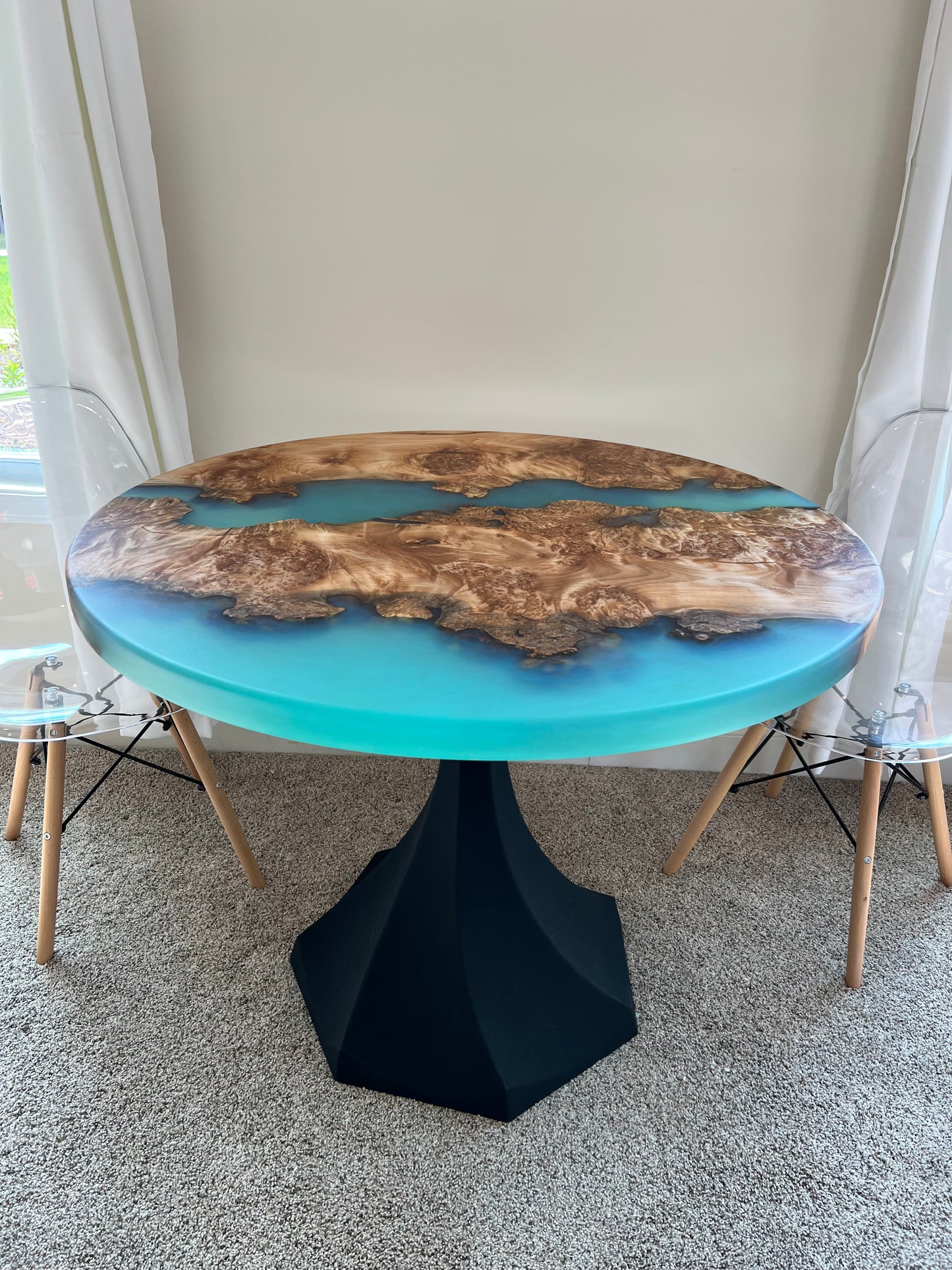 -Custom Maple Burl River Table