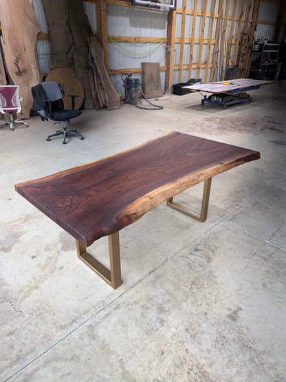 Live Edge Walnut Slab Dining Table