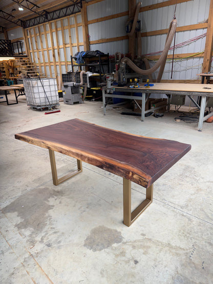 Live Edge Walnut Slab Dining Table