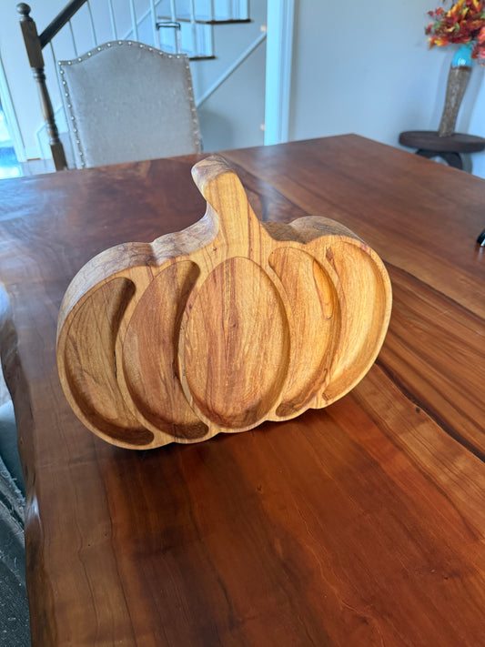 Carved Pumpkin Serving Tray