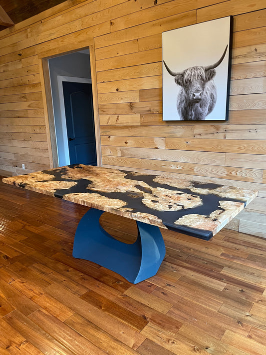 -Custom Maple Burl River Table